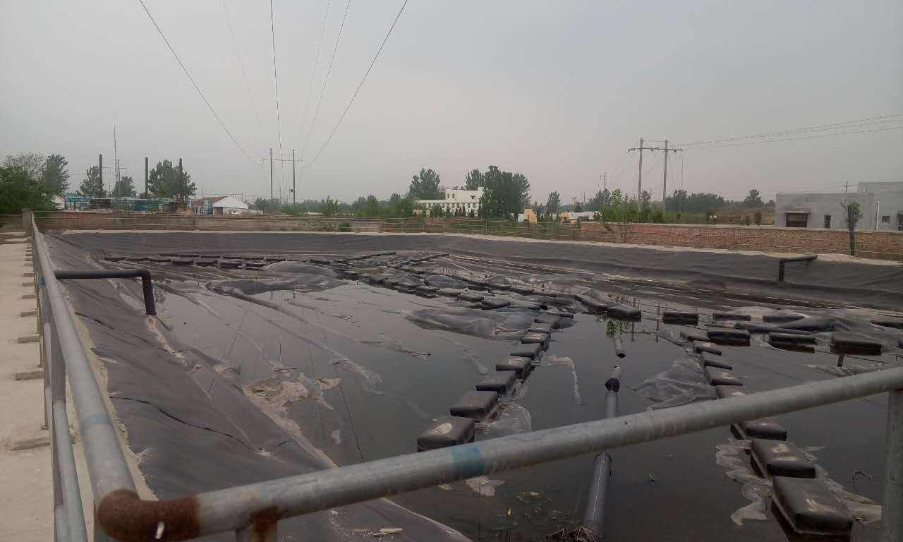 “黑膜沼液池”是由壩體、管道和HDPE膜組成的一種壩型結構。其特點是:池內儲水量大，污水停留時間長，既可節約肥料成本，又有利于保護土地資源。